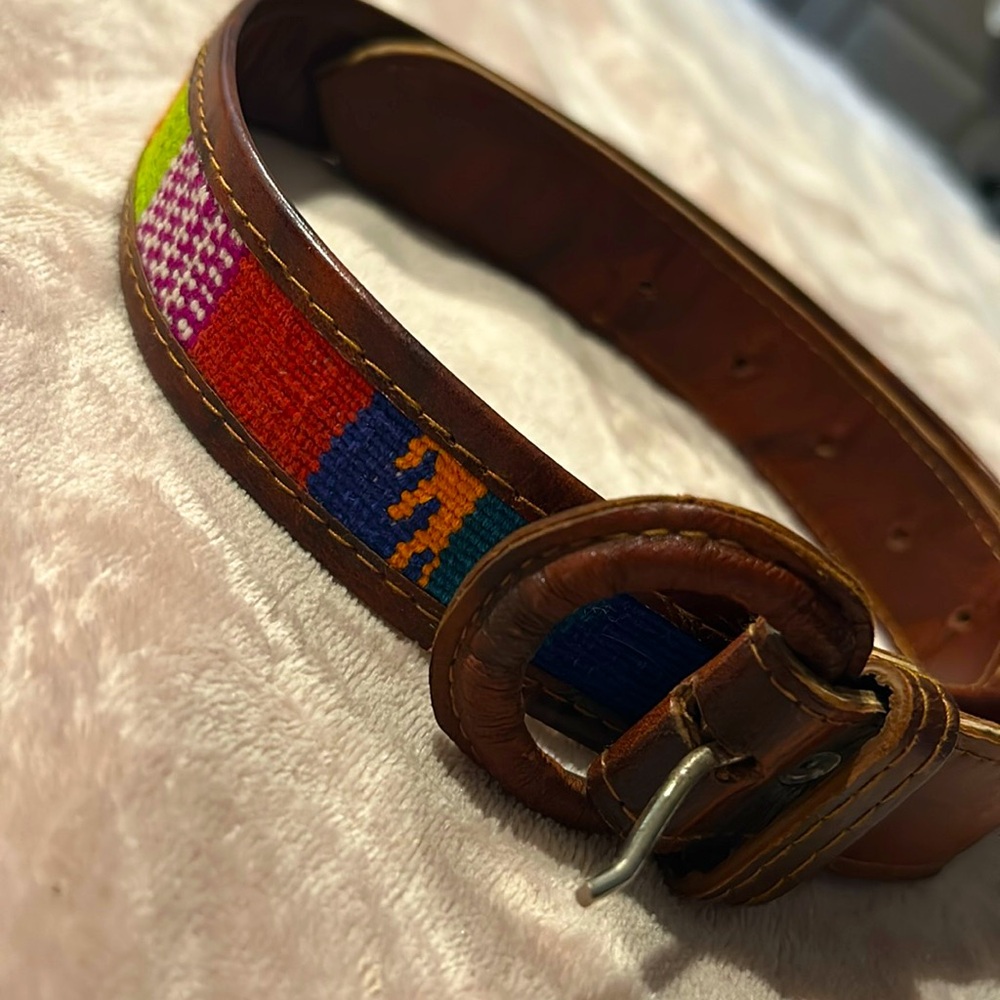 Beautiful ethnic print belt.